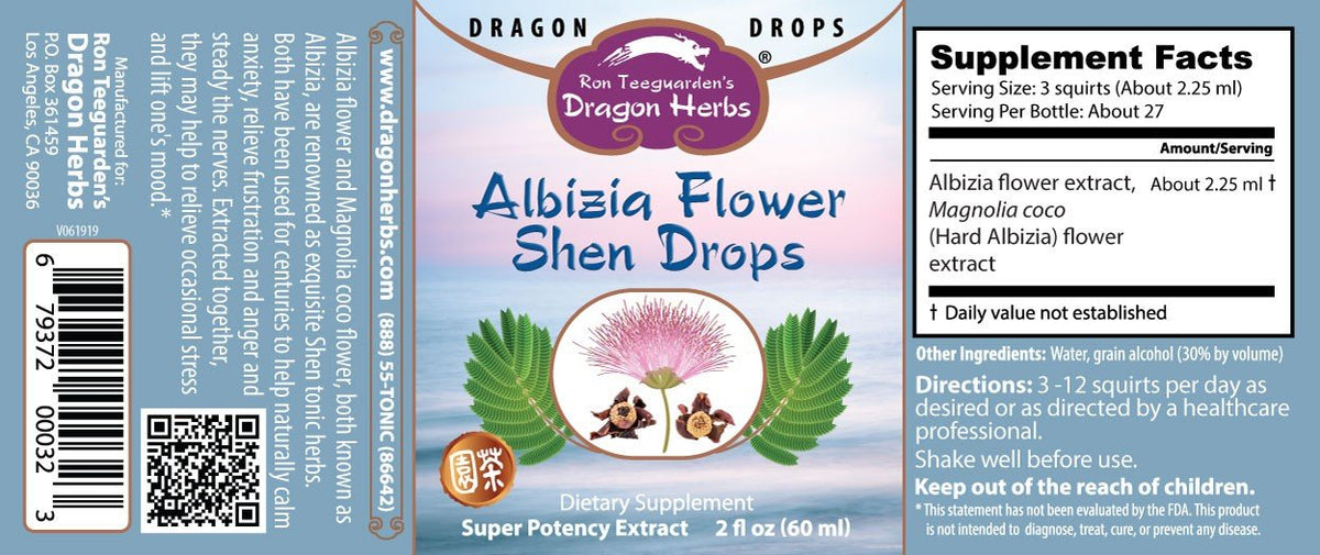 Dragon Herbs Albizia Flower Shen Drops 2 fl  oz (60 ml) Liquid