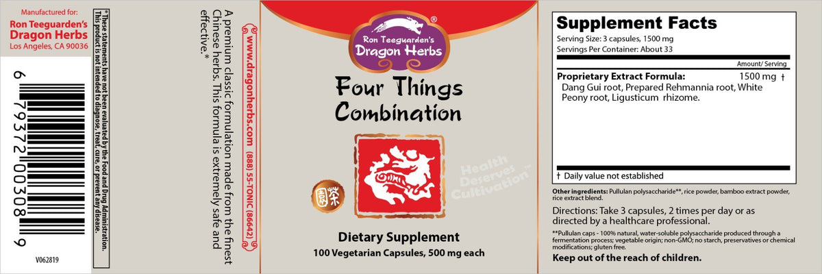 Dragon Herbs Four Things (Si Wu Tang) 100 Capsule