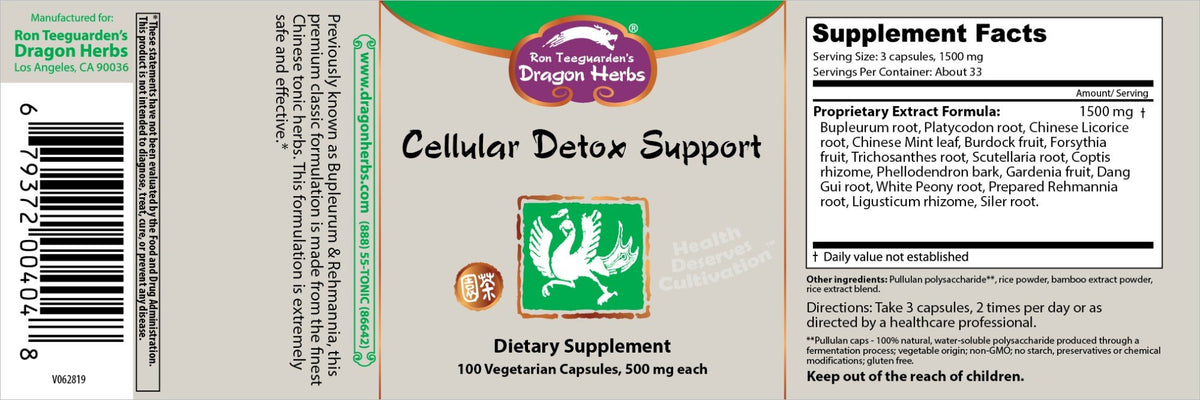Dragon Herbs Cellular Detox Support 100 Capsule