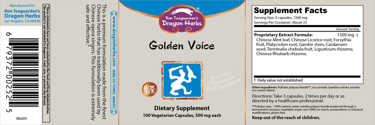 Dragon Herbs Golden Voice 100 Capsule