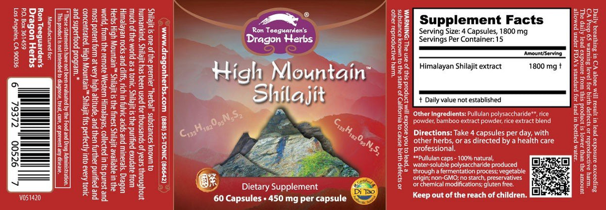 Dragon Herbs High Mountain Shilajit 60 Capsule