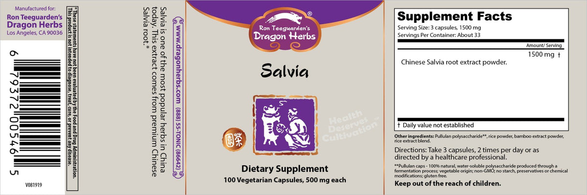 Dragon Herbs Salvia 100 Capsule