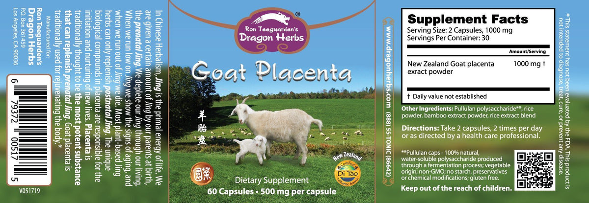 Dragon Herbs Placenta, Goat 60 Capsule