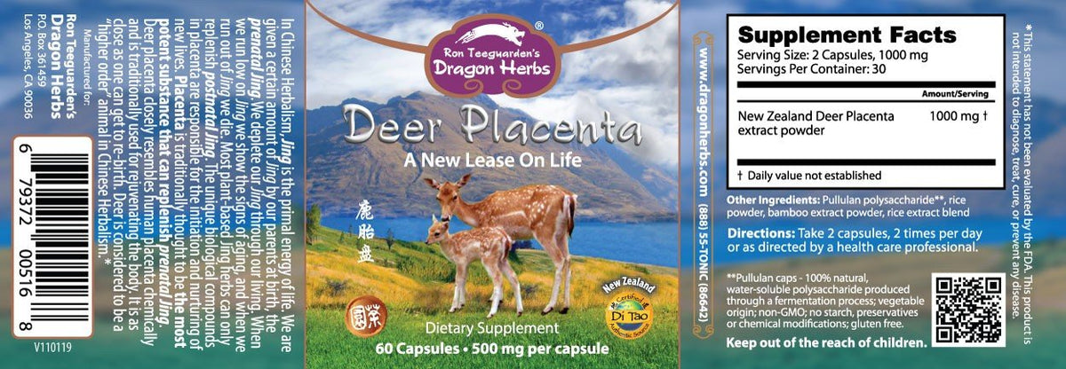 Dragon Herbs Deer Placenta 60 Capsule