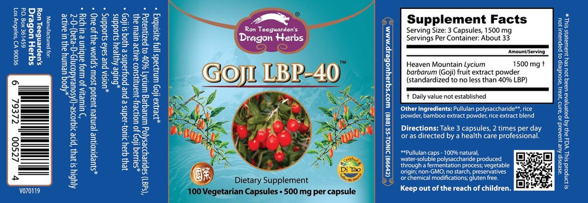 Dragon Herbs Goji LBP 40% 100 Capsule