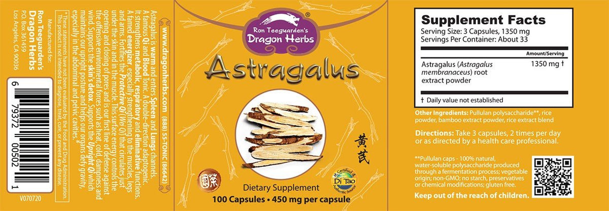 Dragon Herbs Astragalus 100 Capsule