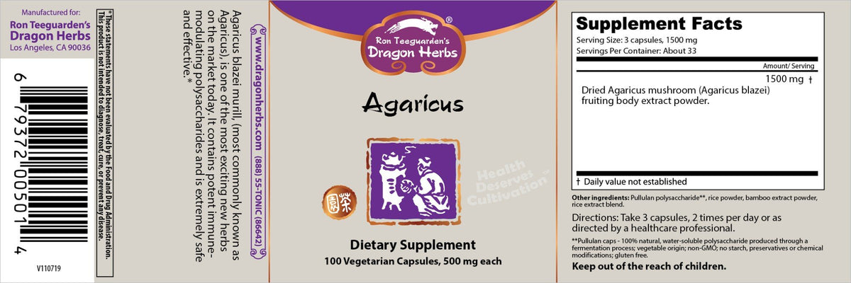 Dragon Herbs Agaricus 100 Capsule