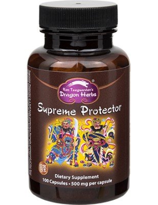 Supreme Protector | Ron Teeguarden's Dragon Herbs | Duanwood Reishi Fruiting Body | Astragalus Root | Schizandra Fruit | Cordyceps Mycelium | Immune Support | Liver Support | Lung Support | Kidney Support | Adrenal Support | Antioxidant Support | Adaptogen | Dietary Supplement | 100 Capsules | VitaminLife