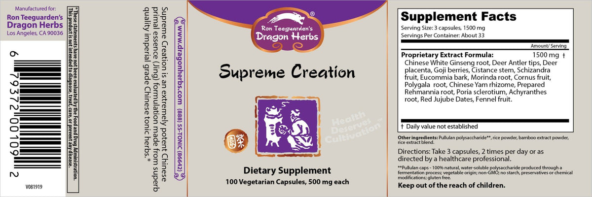 Dragon Herbs Supreme Creation 100 Capsule