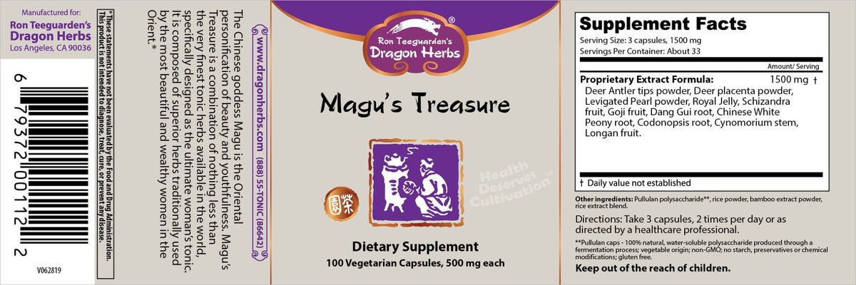 Dragon Herbs Magu&#39;s Treasure 100 Capsule