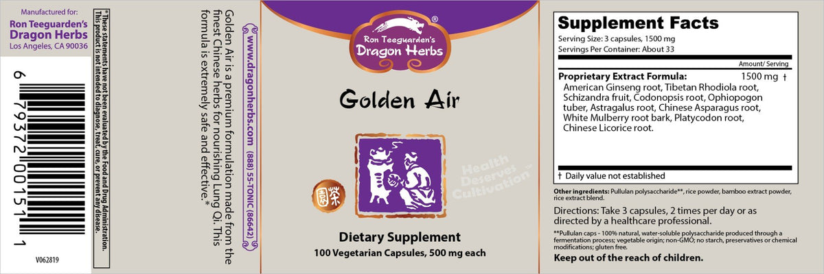 Dragon Herbs Golden Air 100 Capsule