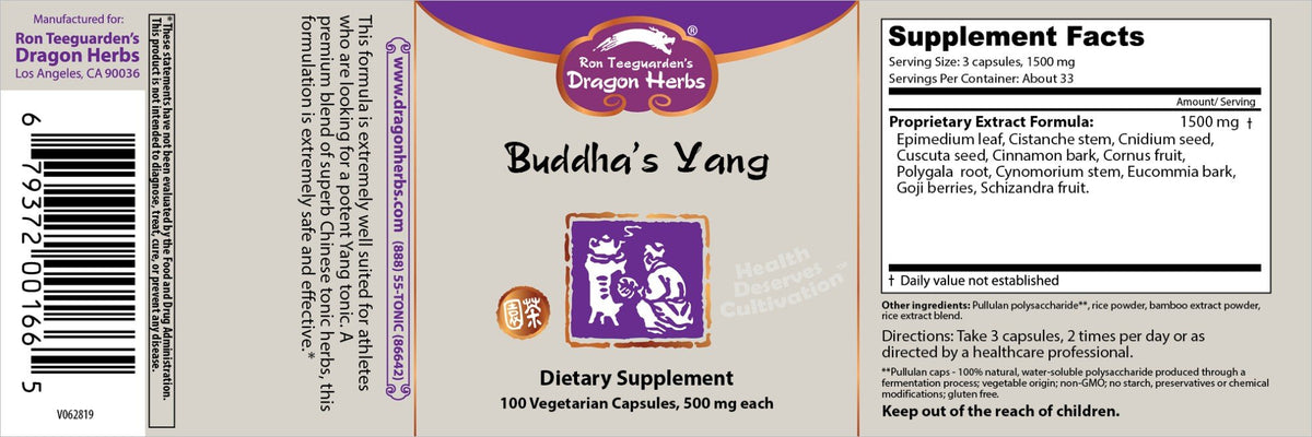 Dragon Herbs Buddha&#39;s Yang 100 Capsule