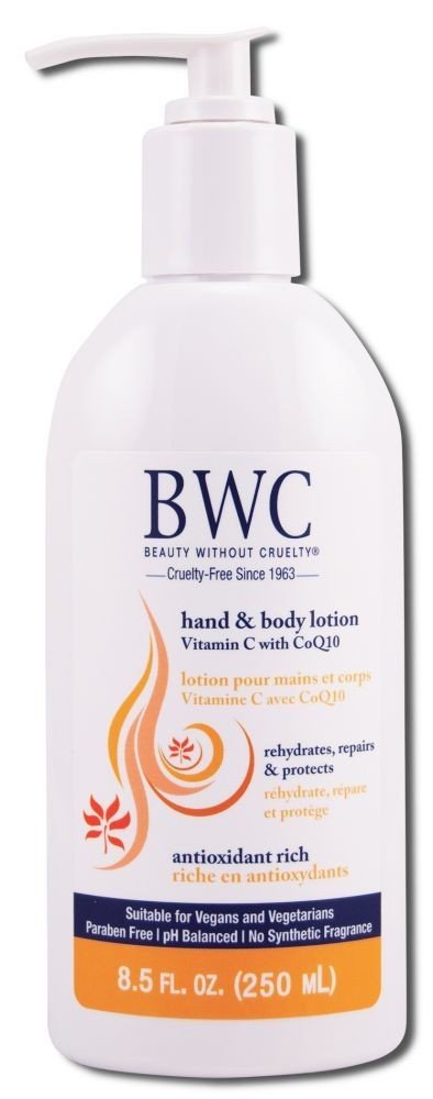 Beauty Without Cruelty Hand & Body Lotion Organic W/ CoQ10 & Vitamin C 8 oz Lotion