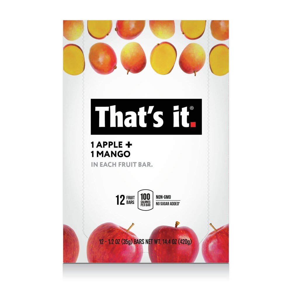 That&#39;s It Premium Fruit Bar - Apples &amp; Mangoes - Box 12 Bars 1 Box