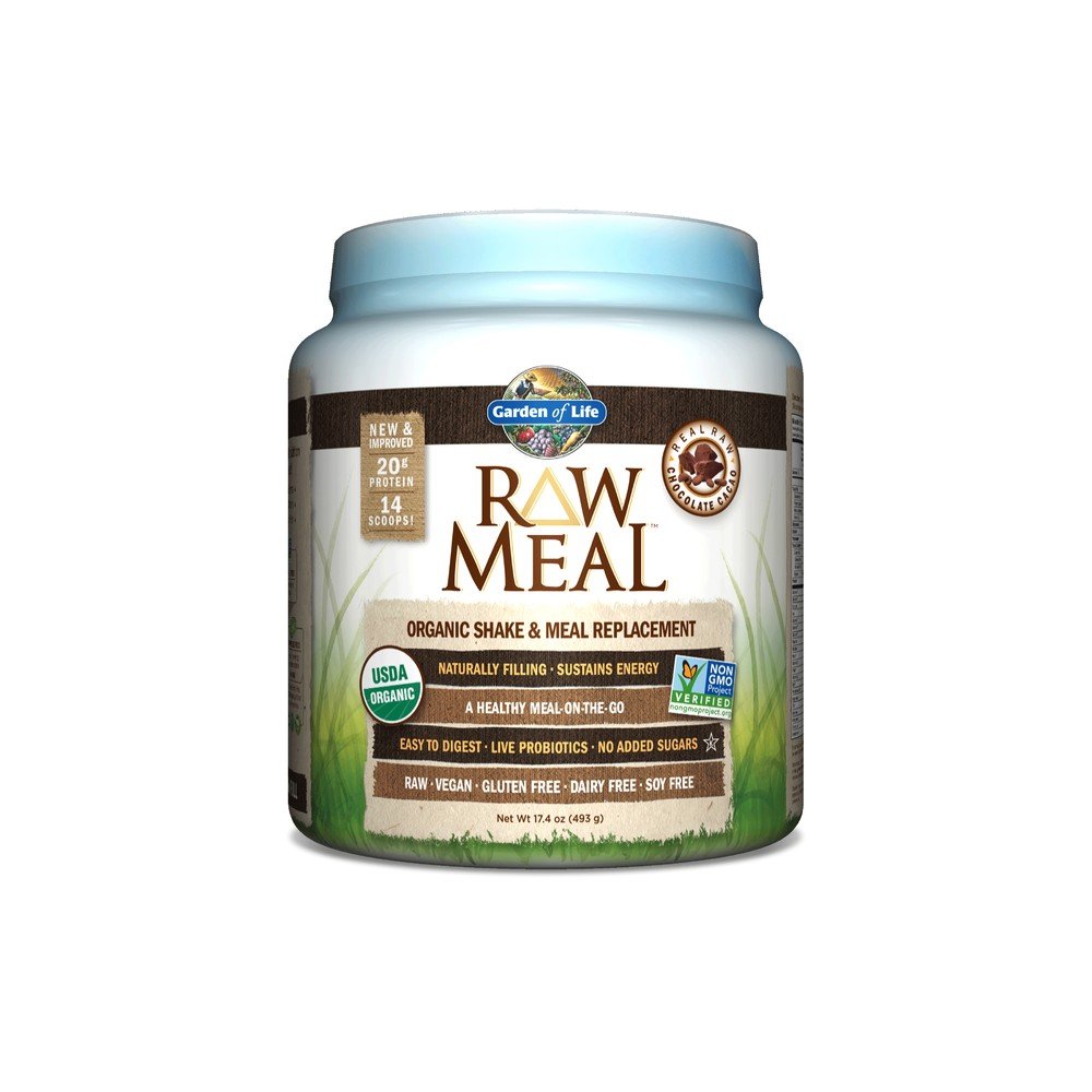 Garden of Life Raw Organic Meal Chocolate 17.9 oz (509g) Powder