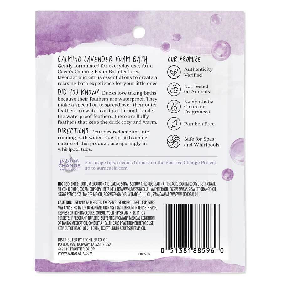 Aura Cacia Calming Lavender Kids Foam Bath 2.5 oz Powder