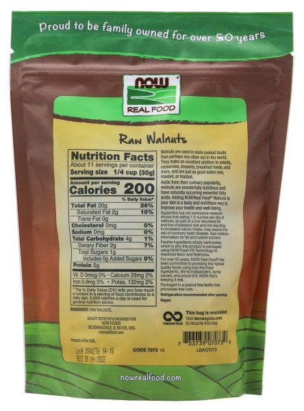 Now Foods Walnuts 12 oz Bag