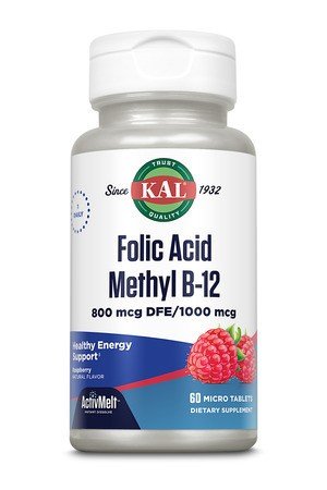 Kal Folic Acid &amp; B-12 ActivMelt (Raspberry) 60 Tablet