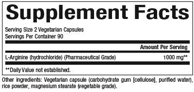 Natural Factors L-Arginine 500 mg 180 VegCap