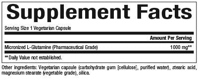 Natural Factors Micronized L-Glutamine 1000mg 90 VegCap