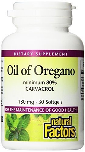 Natural Factors Oil of Oregano 180mg Organic 30 Softgel