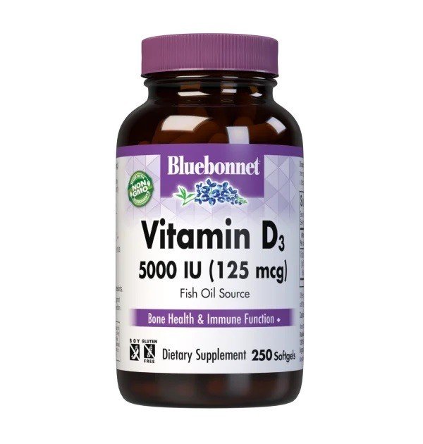 Bluebonnet Vitamin D3 5000 IU 250 Softgel