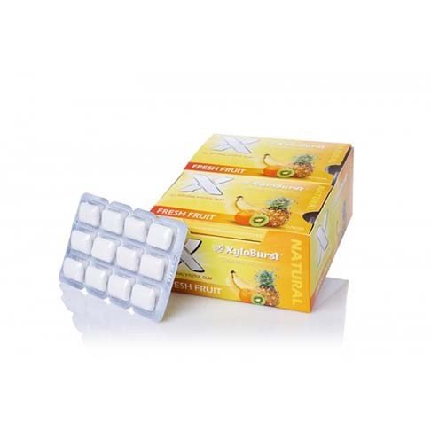 XyloBurst Fruit Blister Pack Gum- Box 12 Pack Box