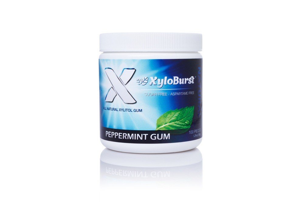 XyloBurst Peppermint Gum Jar 100ct Gum