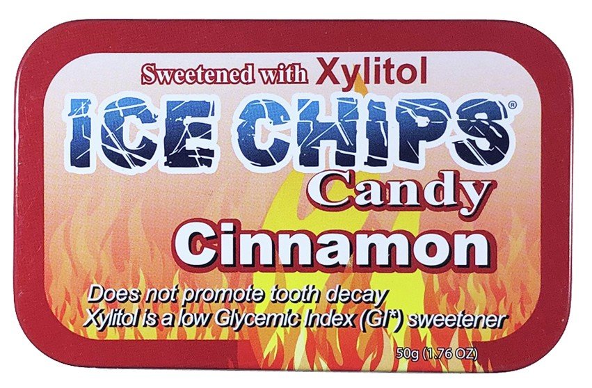 Ice Chips Candy Hand Crafted Candy Tin Cinnamon 1.76 oz Candy