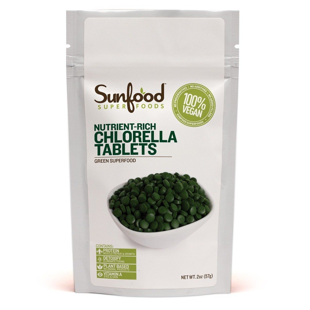 Sunfood Chlorella Tablets 2 oz Bag