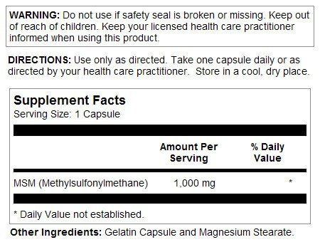 Natural Balance PureMSM 1000mg 240 Capsule