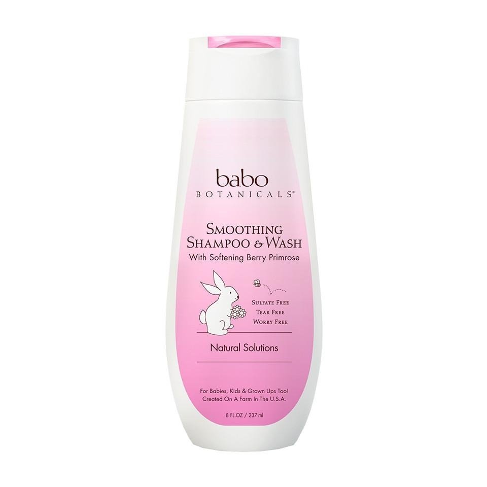 Babo Botanicals Smoothing Detangling Shampoo Berry Primrose 8 oz Liquid