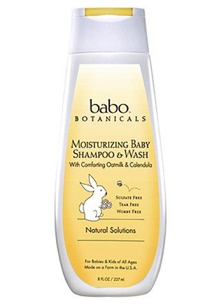 Babo Botanicals Moisturizing Baby Shampoo &amp; Wash Oatmilk Calendula 8 oz Liquid