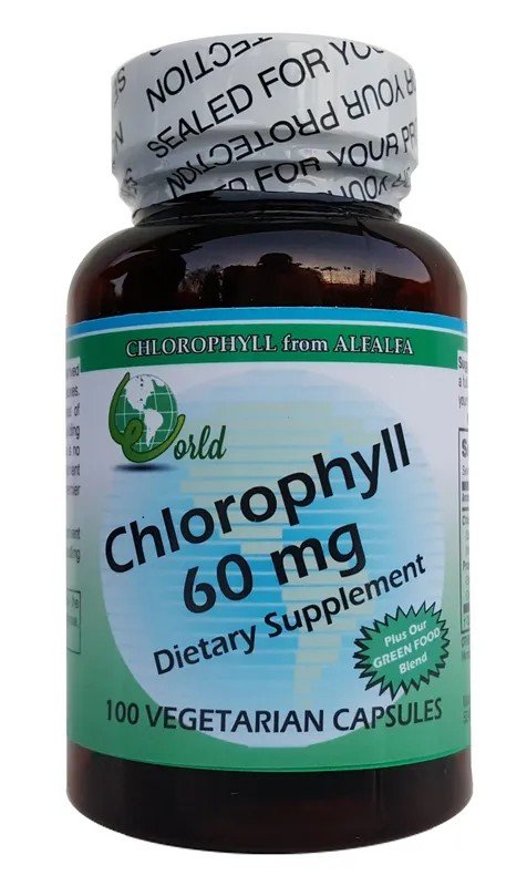 World Organics Organic Chlorophyll 60mg 100 Capsule