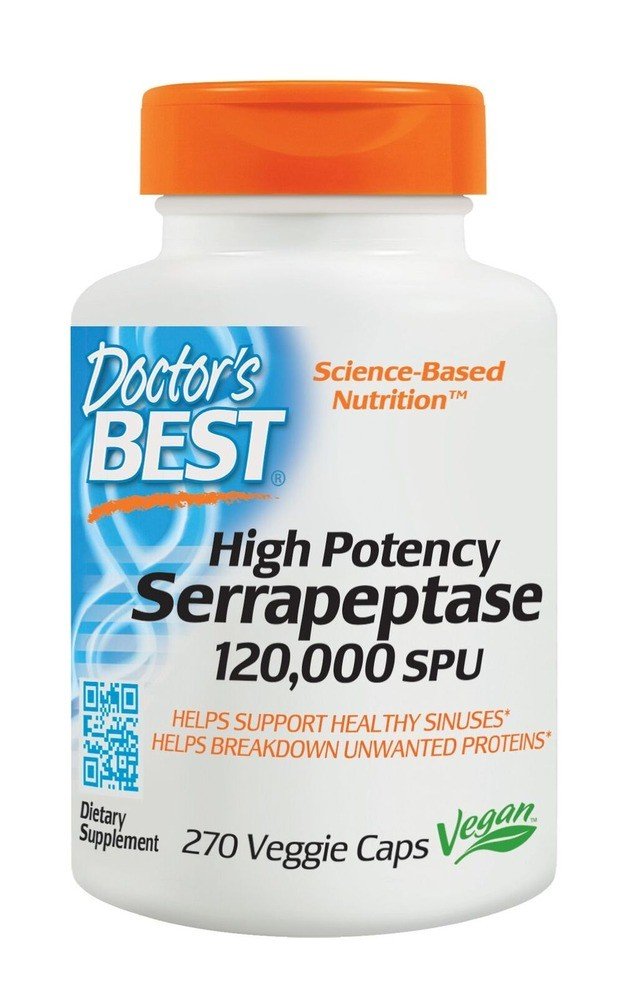 Doctors Best High Potency Serrapeptase 120,000 spu 270 VegCap