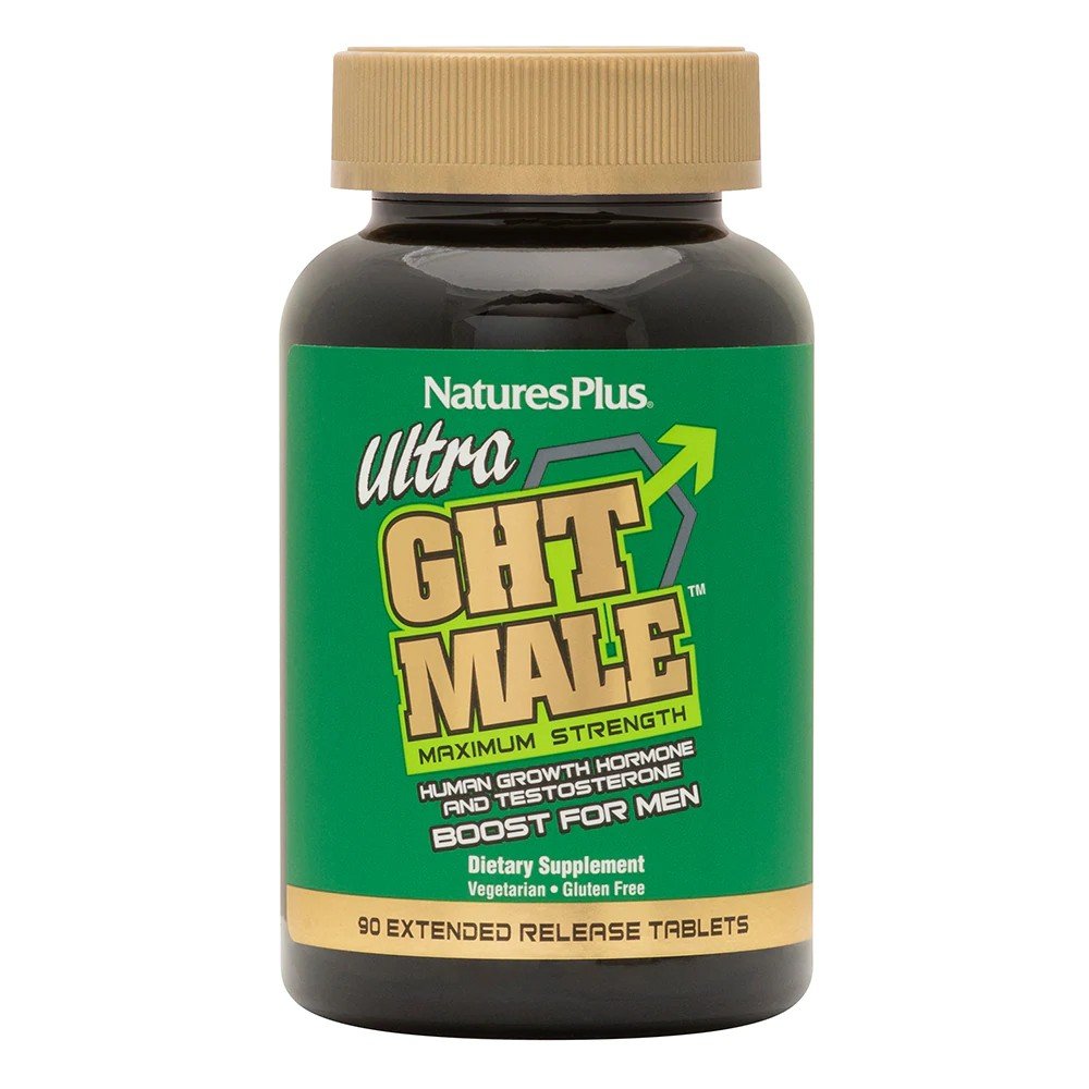 Ultra GHT Mail | Natures Plus | Testosterone | Human Growth Hormone | Extended Release | Vegetarian | Gluten Free | Dietary Supplement | 90 Tablets | VitaminLife