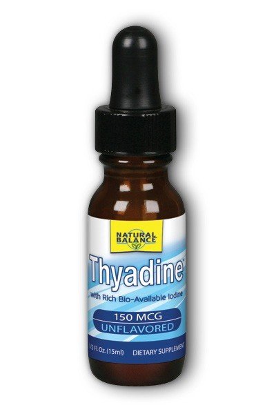 Thyadine | Natural Balance | Bio-Available Iodine | Unflavored | Dietary Supplement | 15 milliliters Liquid | 0.5  ounce Liquid | VitaminLife