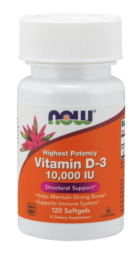 Now Foods Vitamin D 10,000 IU 120 Softgel