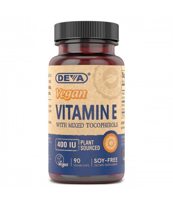 Deva Vegan Vitamin E 400 IU-Mixed Tocop 90 VegCap
