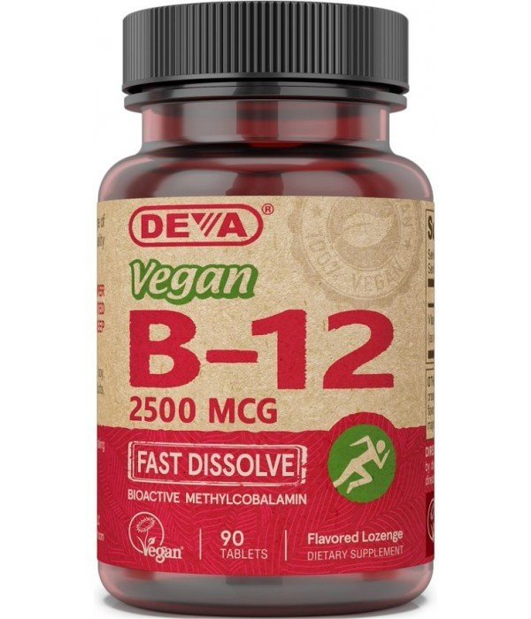 Deva Vegan Vegan B12 2500mcg Sublingual 90 Tablet