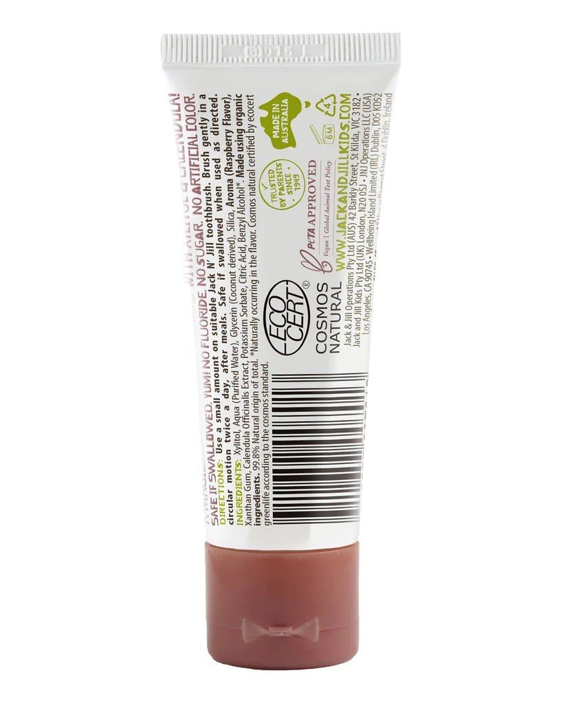 Jack N&#39; Jill Natural Toothpaste Organic Raspberry 1.76 oz Paste