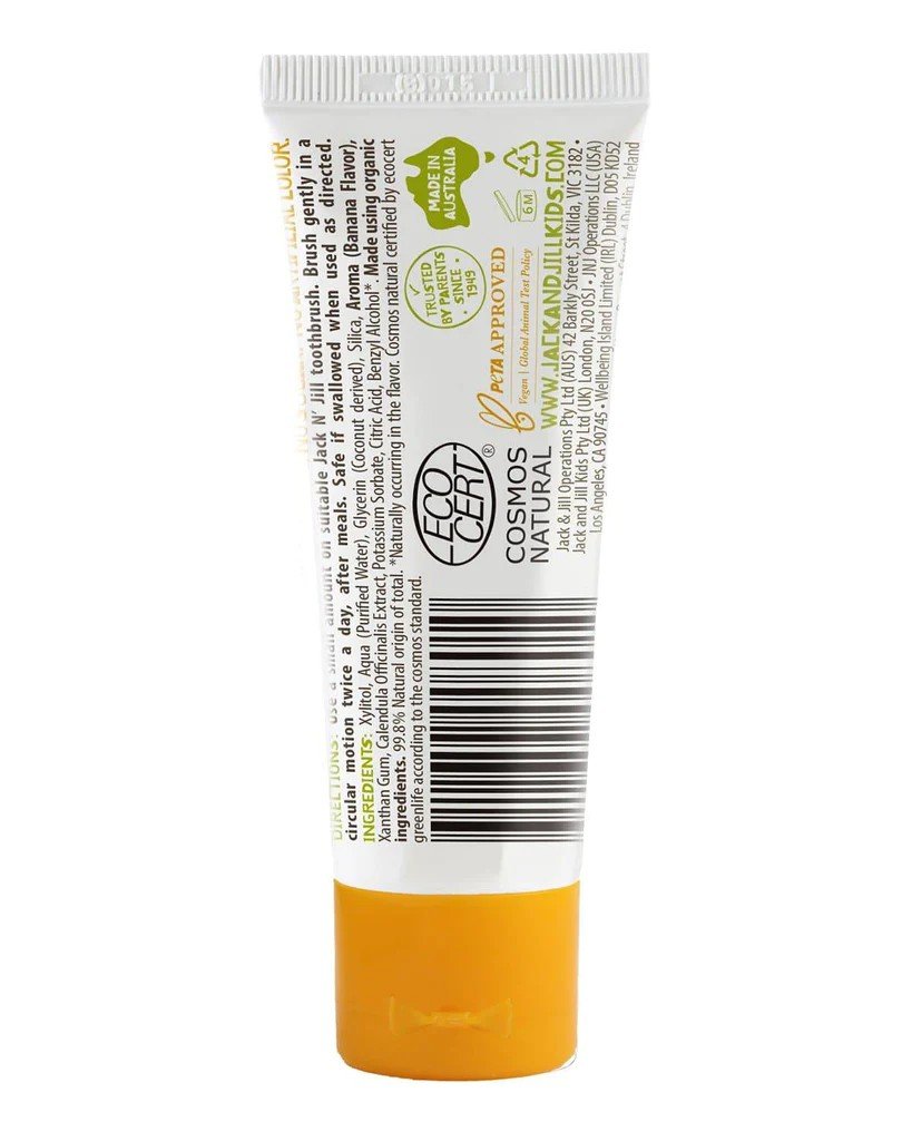 Jack N&#39; Jill Natural Toothpaste Organic Banana 1.76 oz Paste