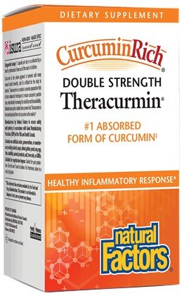 Double Strength Theracurmin | Natural Factors Curcumin Rich | Curcumin | Healthy Inflammation Response | Dietary Supplement | 60 VegCaps | 60 Vegetable Capsules | VitaminLife