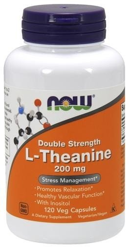 L-Theanine with Inositol | Now Foods | Stress Management | Relaxation | Vascular Function | Vegan | Non GMO | Dietary Supplement | 120 VegCaps | Capsules | VitaminLife