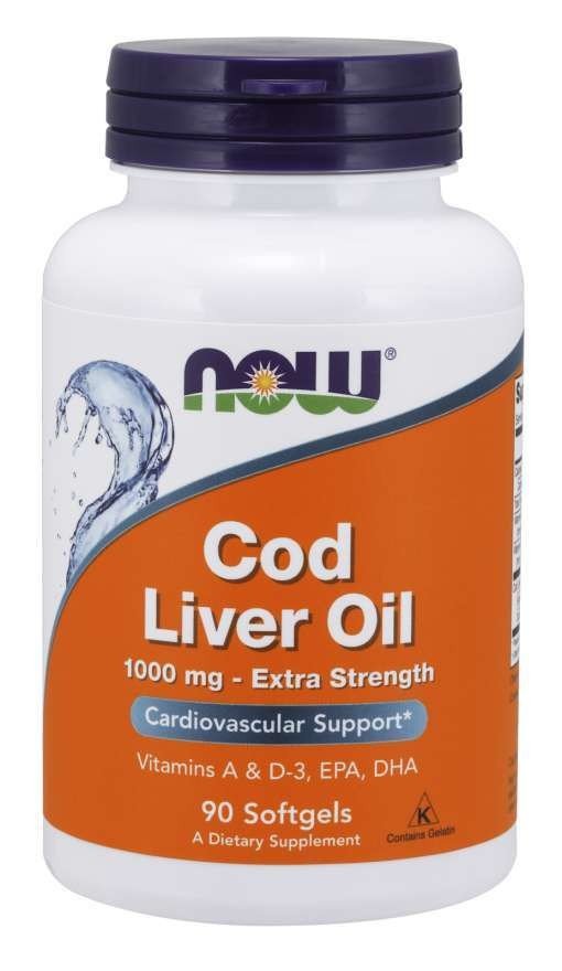 Now Foods Cod Liver Oil 1000 mg Extra Strength 90 Softgel