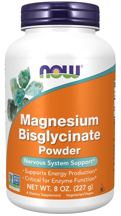 Now Foods Magnesium Bisglycinate Powder 8 oz Powder