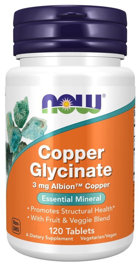 Now Foods Copper Glycinate 120 Tablet