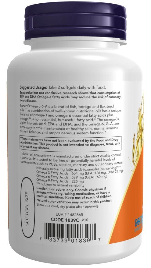 Now Foods Super Omega 3-6-9 90 Softgel