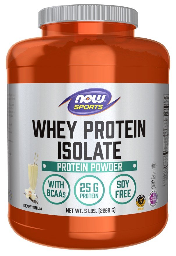 Now Foods Whey Protein Isolate Vanilla 5 lbs Powder