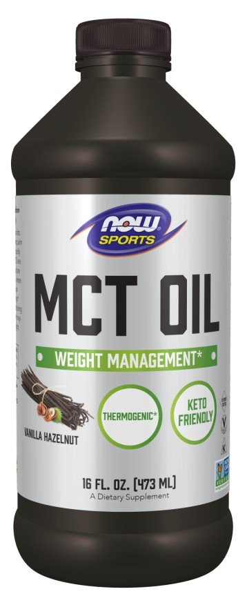 Now Foods Vanilla Hazelnut MCT Oil 16 fl oz Liquid